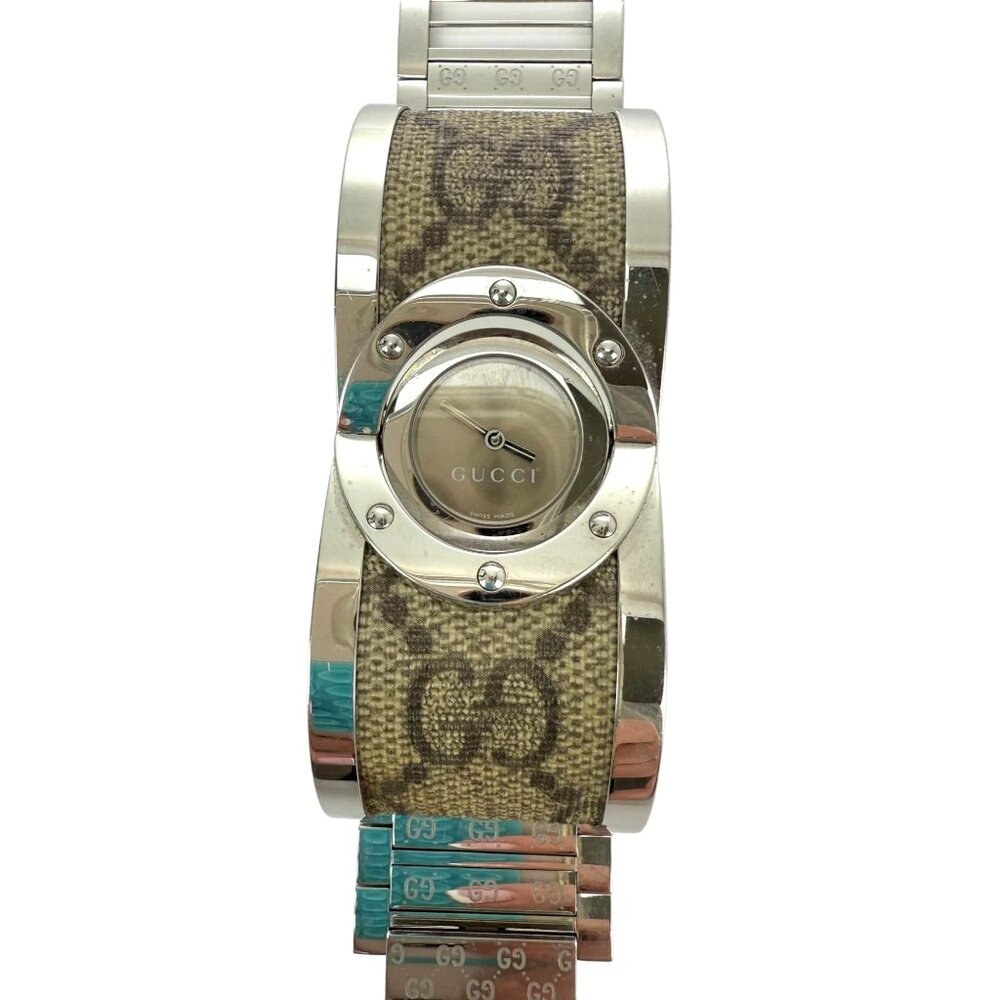 Gucci 112 Twirl GG Supreme Stainless Steel 33mm Quartz Watch